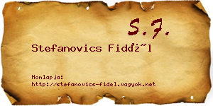 Stefanovics Fidél névjegykártya